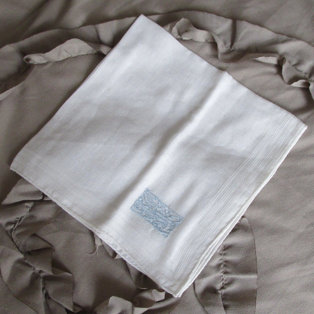 Antique Linen Handkerchief Pocket Square